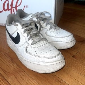 Nike black and white air forces